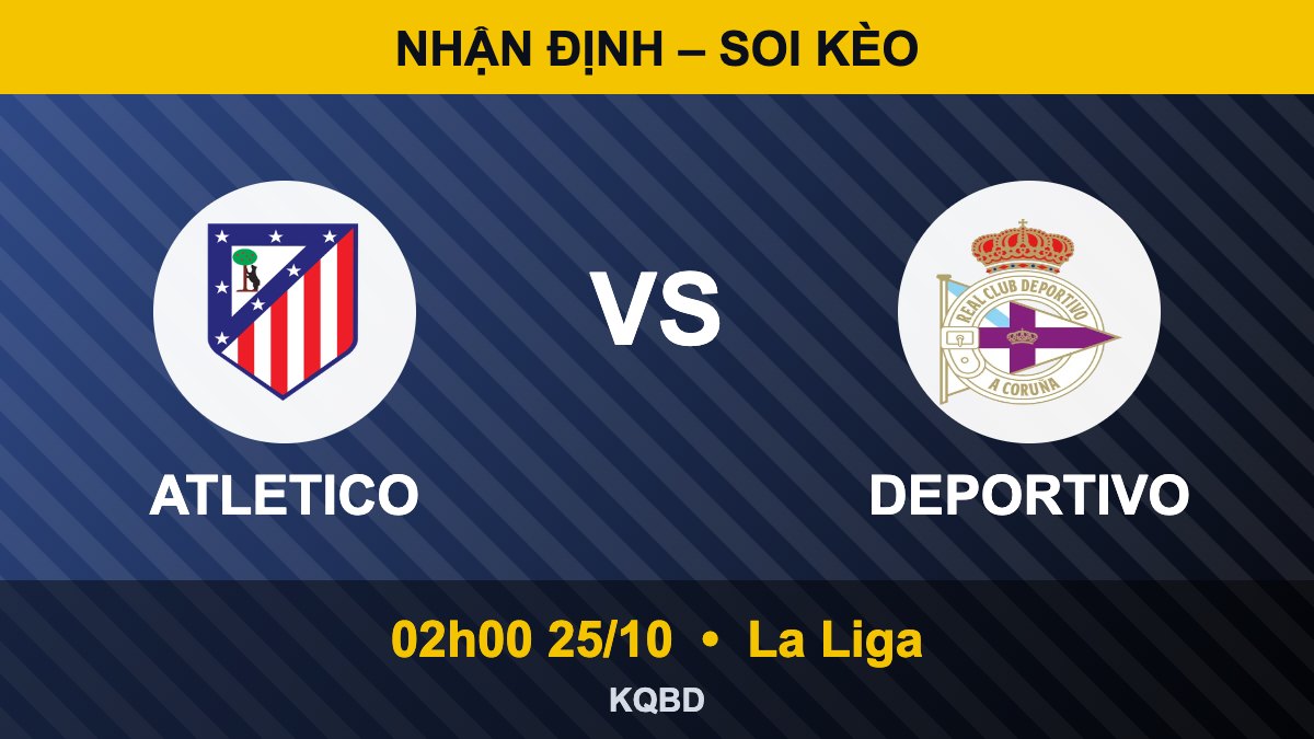 Nhận định Atletico vs Deportivo, 02h00 ngày 25/10 – La Liga