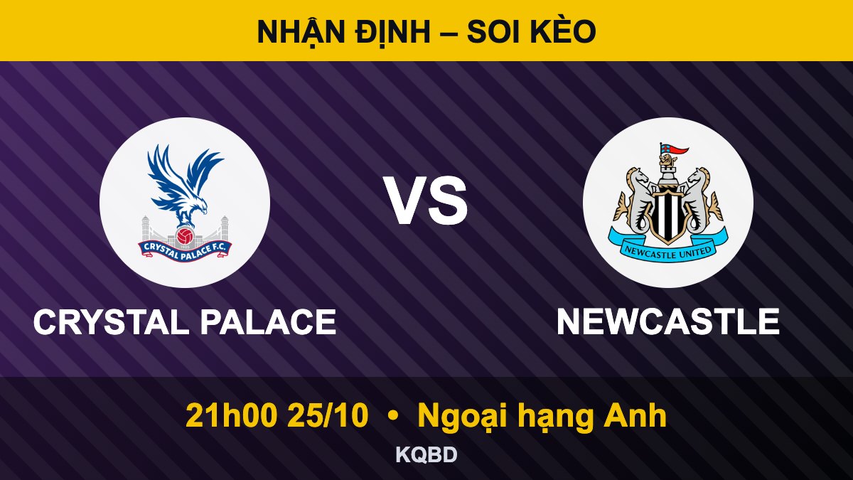 Nhận định Crystal Palace vs Newcastle, 21h00 ngày 25/10 – Ngoại hạng Anh