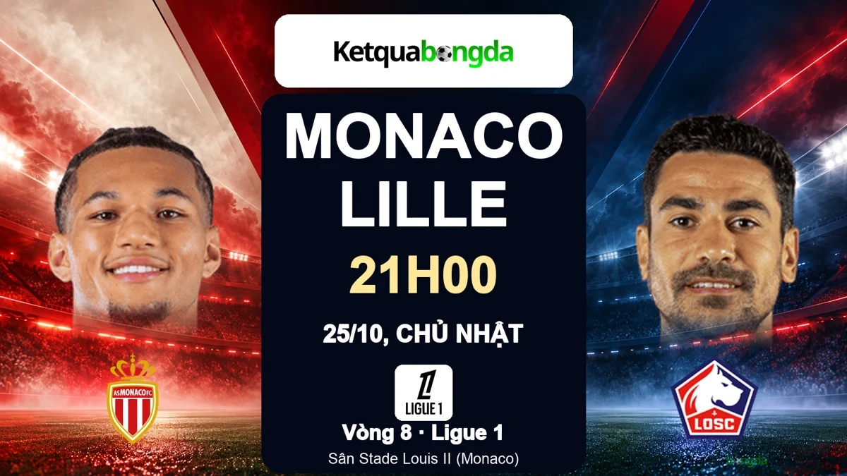 Nhận định Monaco vs Lille, 21h00 ngày 25/10 – Ligue 1