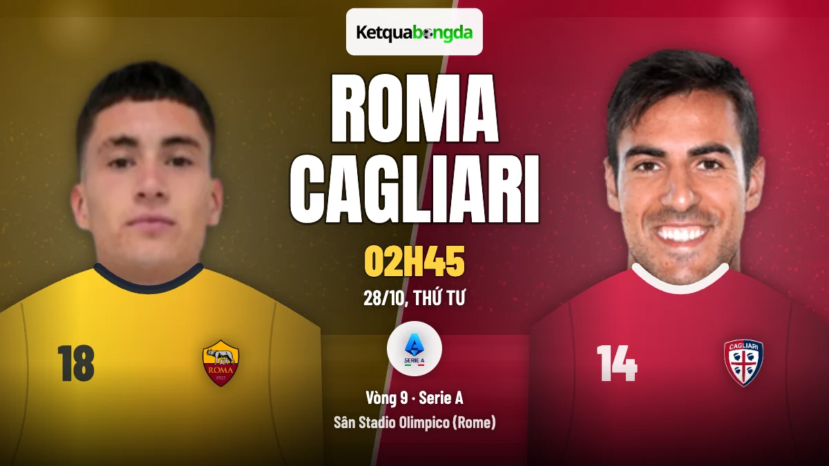 Nhận định Roma vs Cagliari, 02h45 ngày 28/10 – Serie A