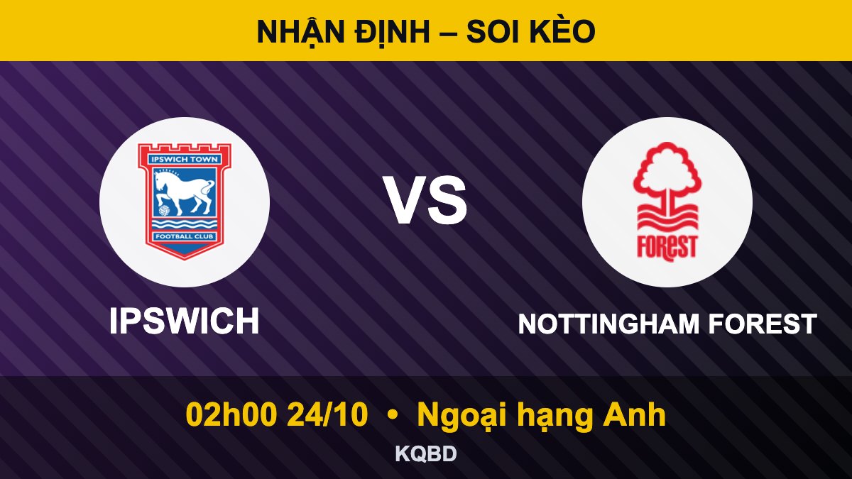 Nhận định Ipswich vs Nottingham Forest, 02h00 ngày 24/10 – Ngoại hạng Anh