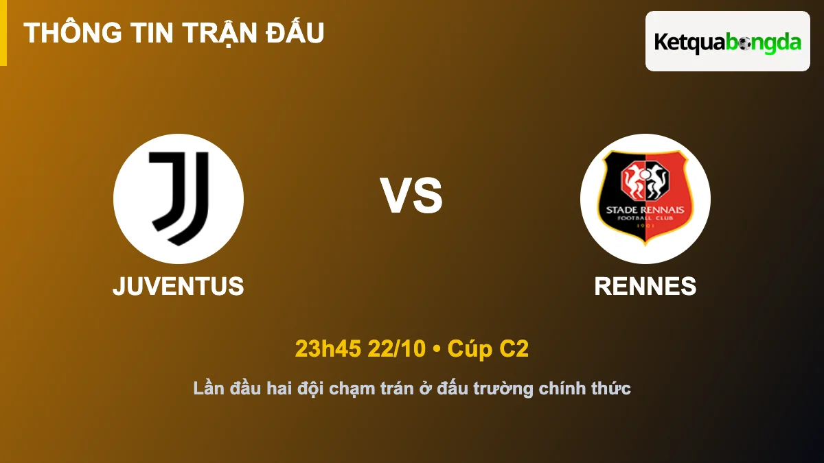 Thông tin trận Juventus vs Rennes