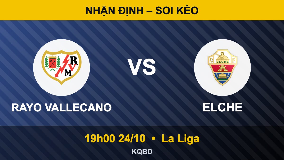 Nhận định Rayo Vallecano vs Elche, 19h00 ngày 24/10 – La Liga